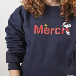 Peanuts x Merci - Sweat Merci - Marine