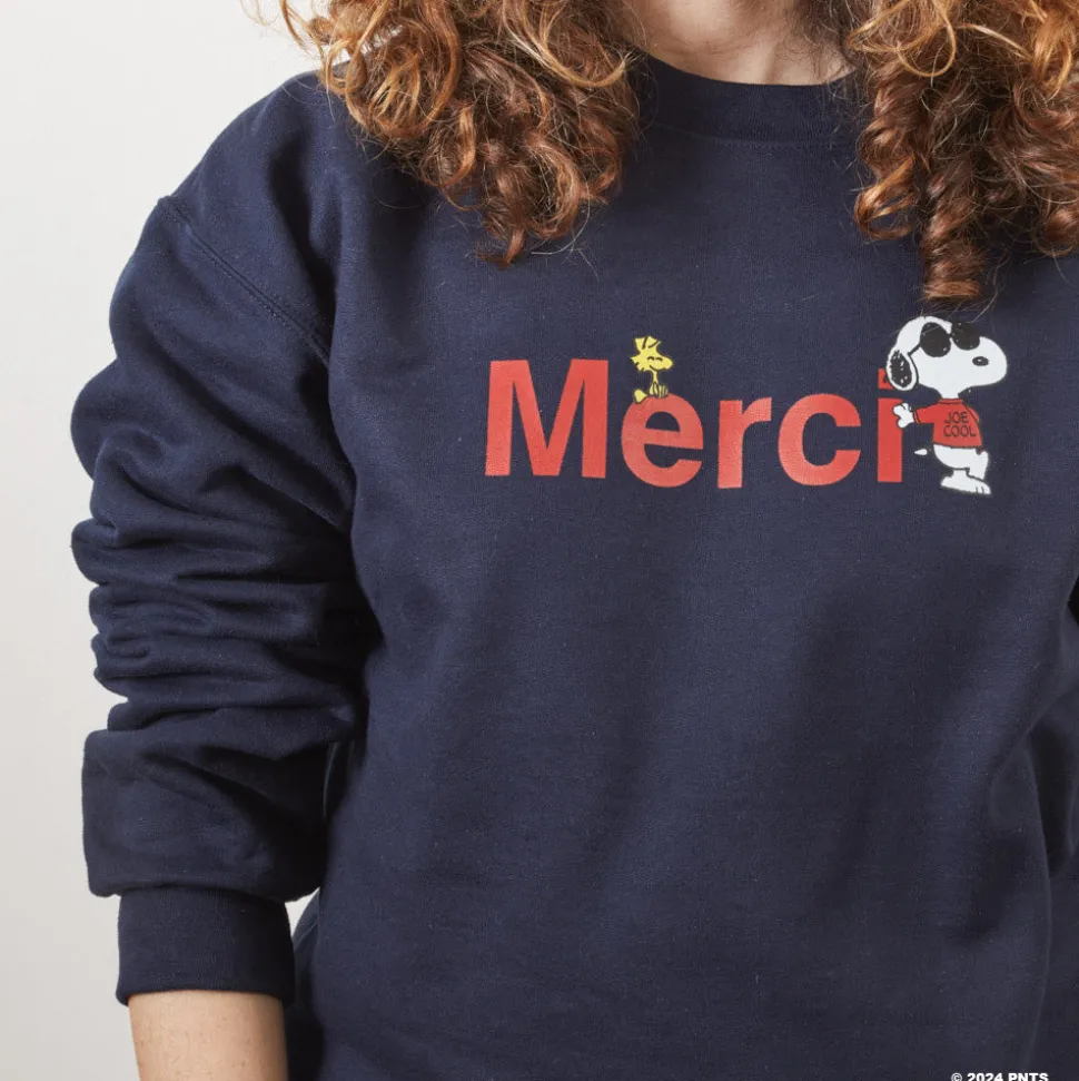 Peanuts x Merci - Sweat Merci - Marine