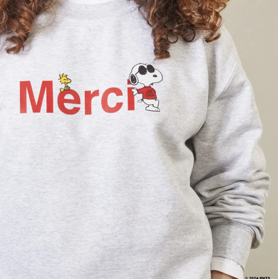 Peanuts x Merci - Sweat Merci - Gris