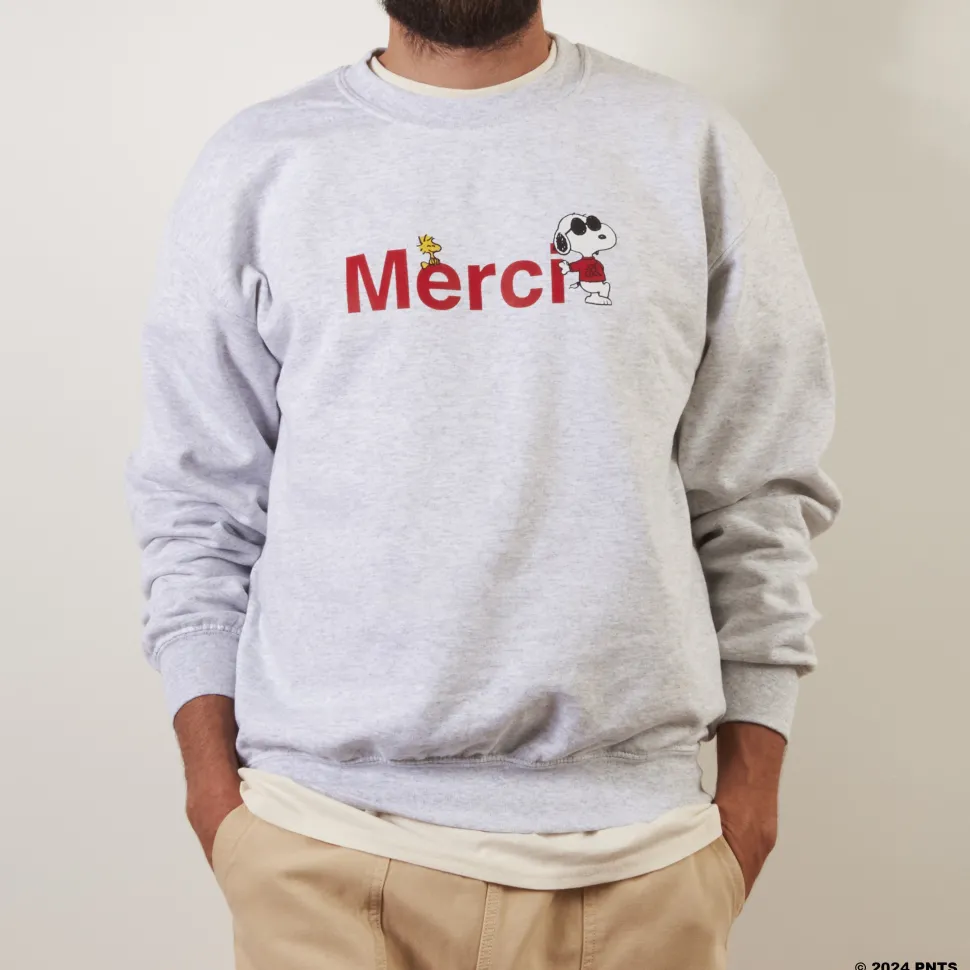 Peanuts x Merci - Sweat Merci - Gris