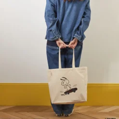 Peanuts x Merci - Tote bag en coton Skate - Ecru