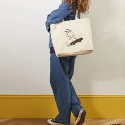 Peanuts x Merci - Tote bag en coton Skate - Ecru