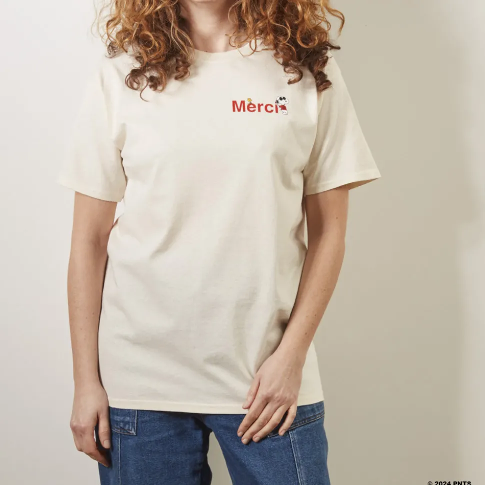Peanuts x Merci - T-Shirt Merci - Ecru