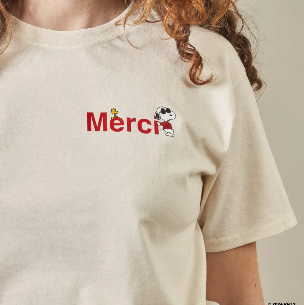Peanuts x Merci - T-Shirt Merci - Ecru