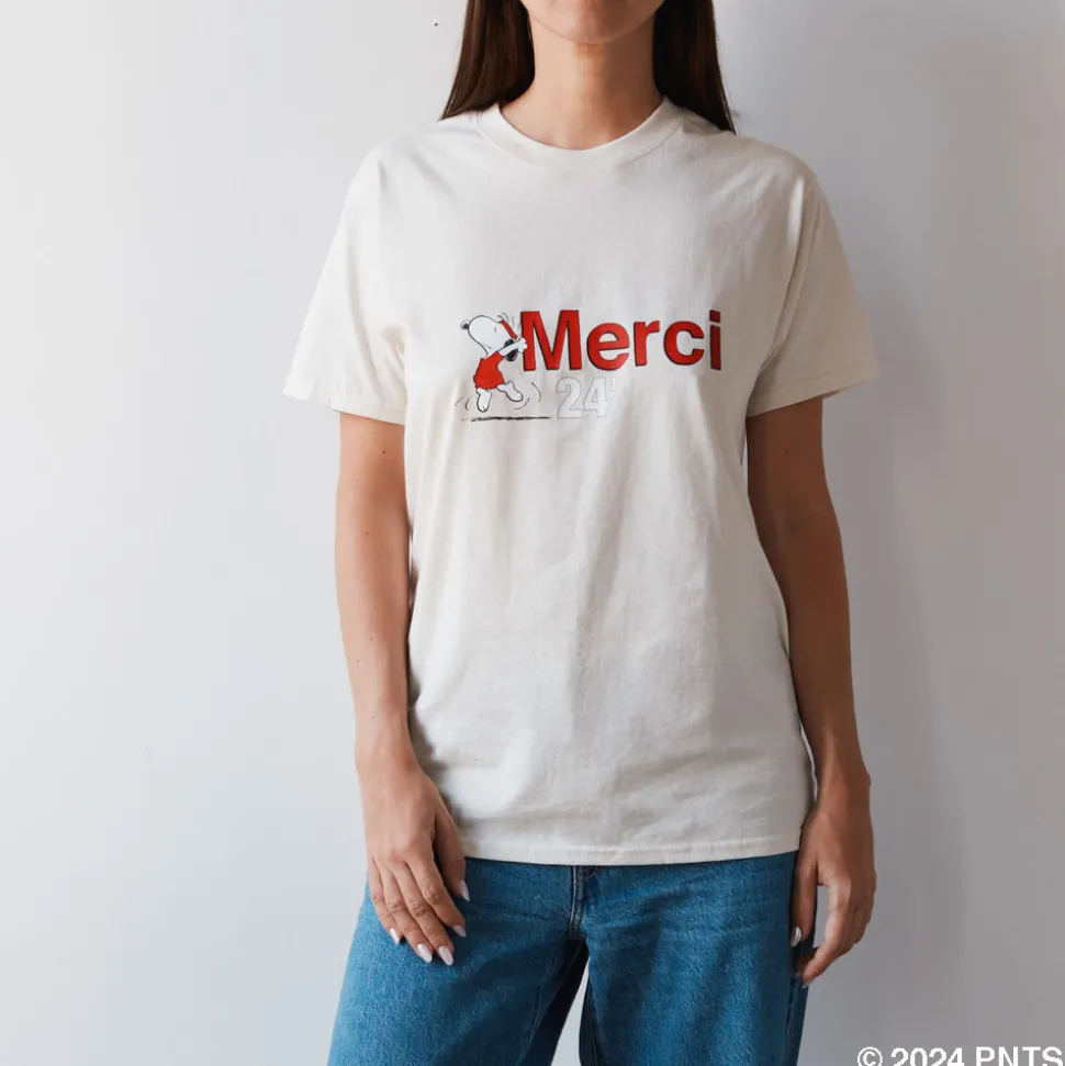 Peanuts x Merci - T-Shirt Merci 24' - Ecru