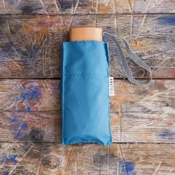 Petit parapluie bois - Bleu Gris