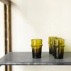 Petit verre marocain en verre soufflé - Vert foncé