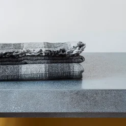Plaid à carreaux - Gris - Moismont