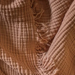 Plaid en gaze de coton - Brun Haussmann