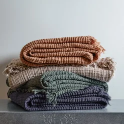 Plaid en gaze de coton - Brun Haussmann