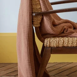 Plaid en gaze de coton - Brun Haussmann