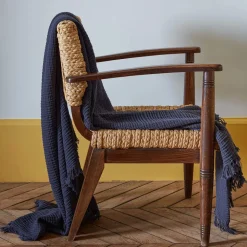 Plaid en gaze de coton - Gris Fusain