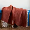 Plaid en laine Couffin - Brique