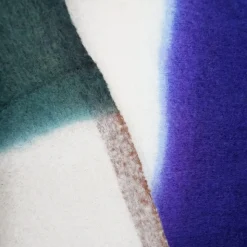 Plaid en laine n°83 - Kaki & Bleu Encre - Moismont