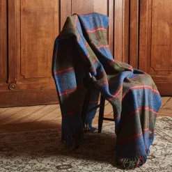 Plaid Shetland - Bleu & Vert