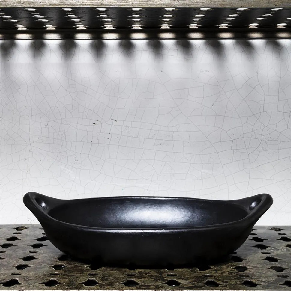 Plat ovale Chamba - Noir