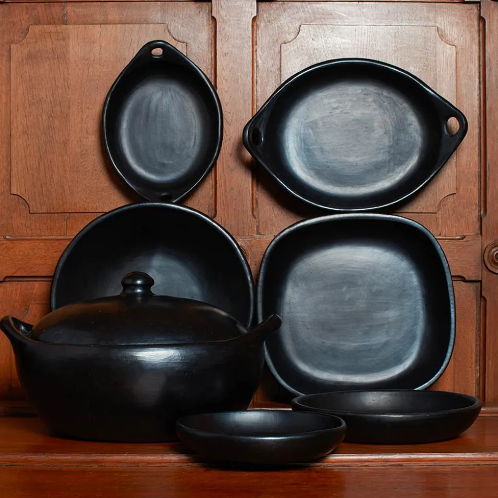 Plat ovale Chamba - Noir