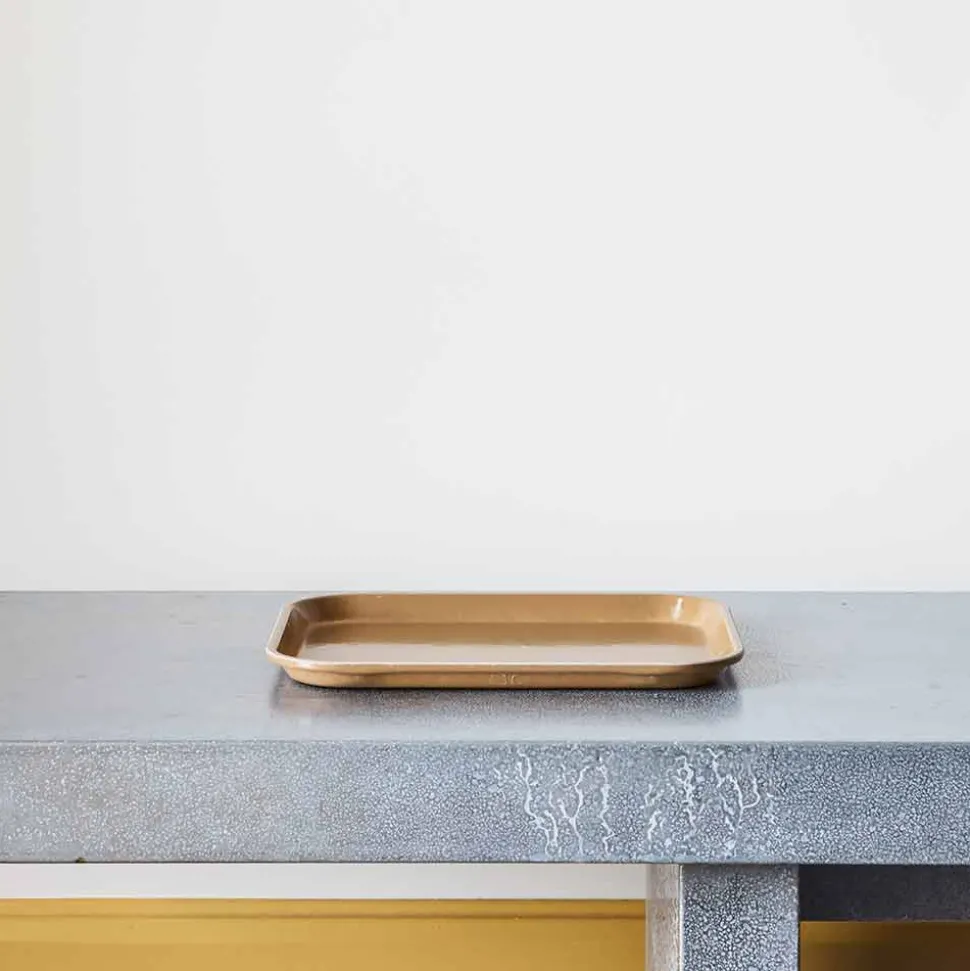 Plateau en fibre de verre - Doré