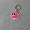 Porte-clés Merci - Trèfle Rose
