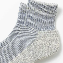 Rototo - Chaussettes courtes chinées - Bleu
