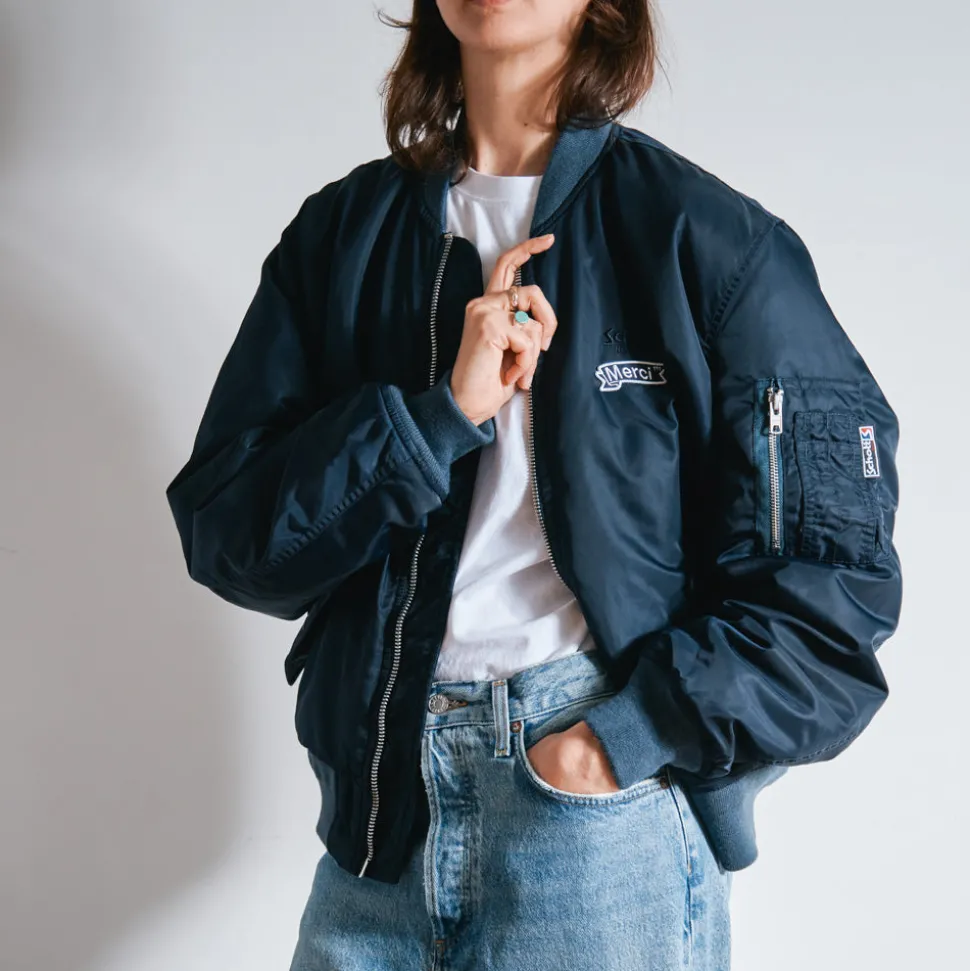 Schott x Merci - Bomber Vintage - Marine
