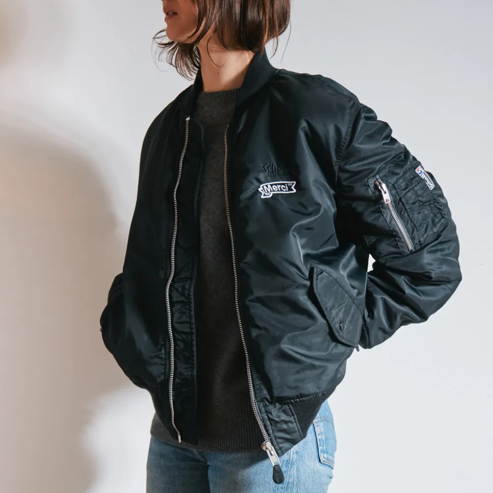 Schott x Merci - Bomber Vintage - Noir