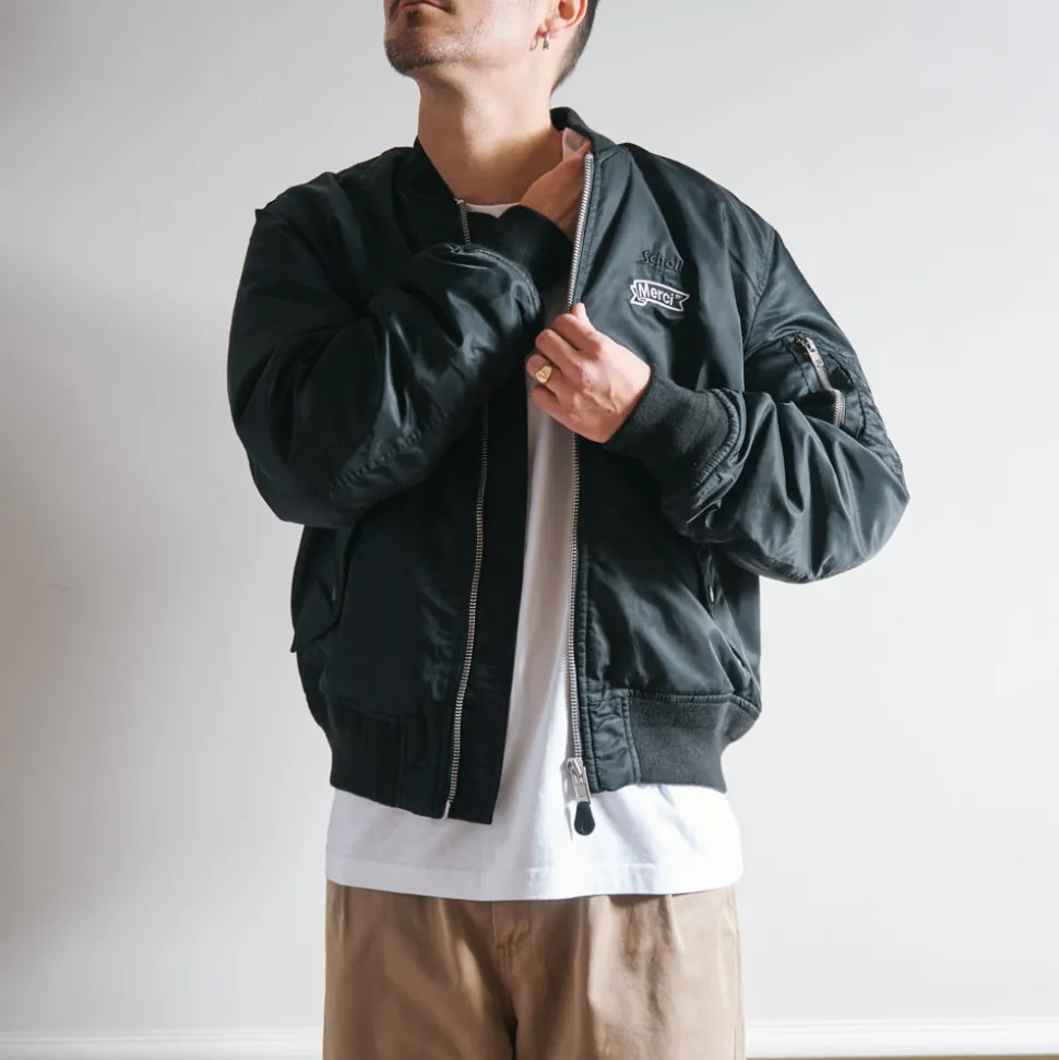 Schott x Merci - Bomber Vintage - Noir