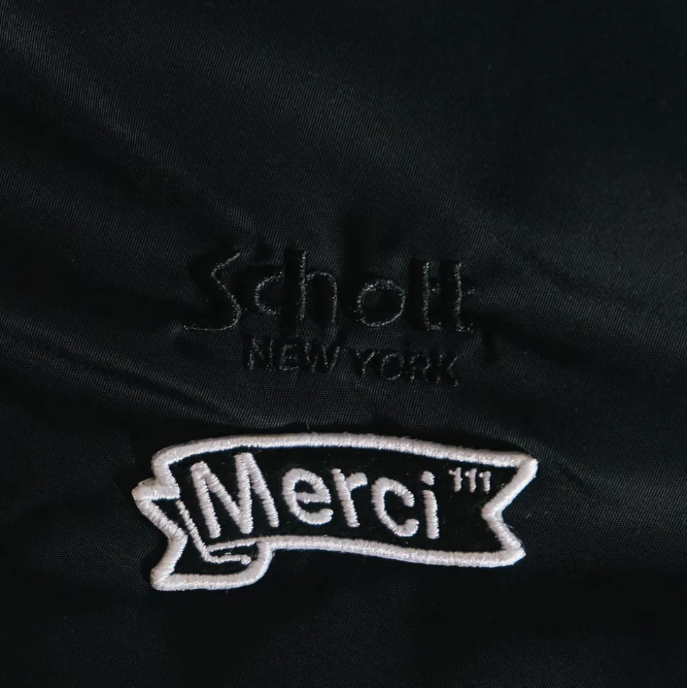 Schott x Merci - Bomber Vintage - Noir