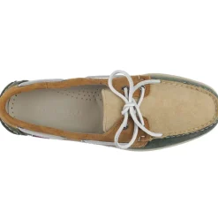 Sebago - Mocassins Portland - Vert & Ecru