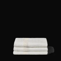 Serviette de bain en lin - Nid d'abeille - Bande Pierre