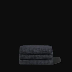 Serviette de bain en lin - Waffle - Bleu Encre