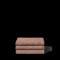 Serviette de bain en lin - Waffle - Rose Argile