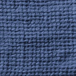 Serviette de bain en lin - Waffle - Bleu Paros