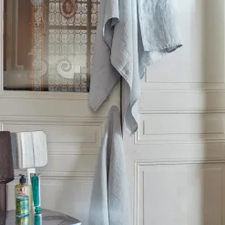 Serviette de bain en lin - Nid d'abeille - Gris Vésuve