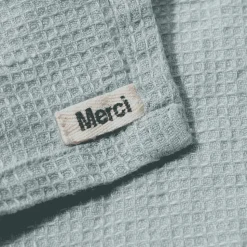 Serviette de bain en lin - Nid d'abeille - Gris Vésuve