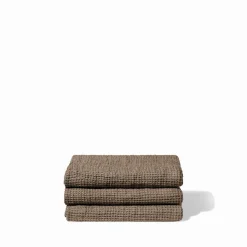 Serviette de bain en lin - Waffle - Brun Cha Iro