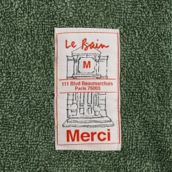 Serviette de bain en éponge - Vert d'Anduze