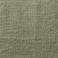 Serviette de bain invité en lin - Nid d'abeille - Vert Komorebi