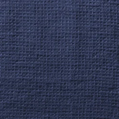 Serviette de bain invité en lin - Nid d'abeille - Bleu Shibori