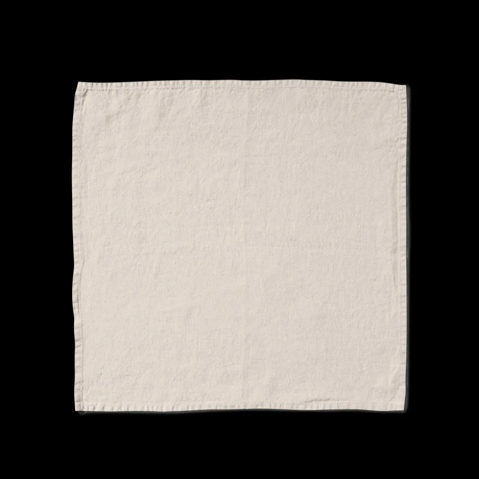 Serviette de table en lin lavé - Pierre