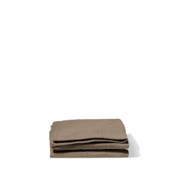 Serviette de table en lin lavé - Brun Cha Iro
