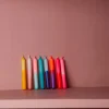 Set de 8 bougies anniversaire confetti