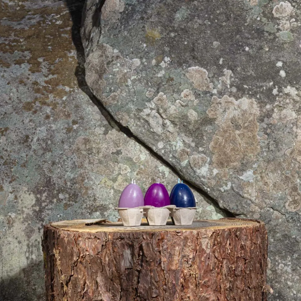 Set de 6 bougies en forme d'oeufs