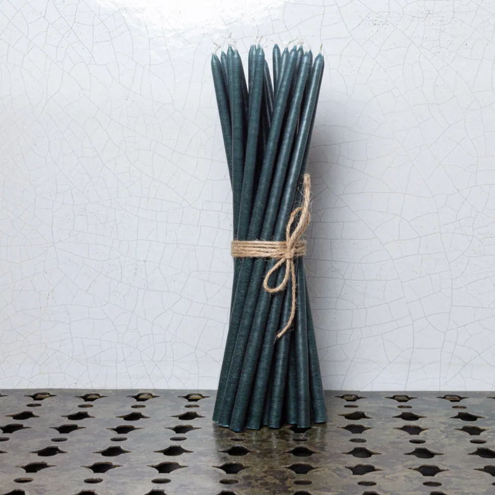 Set de 25 bougies fines - Vert