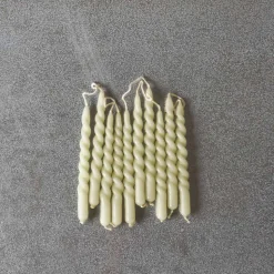 Set de 10 bougies Swirl - Light Green