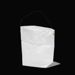 Set de 4 lanternes en papier - Blanc et or