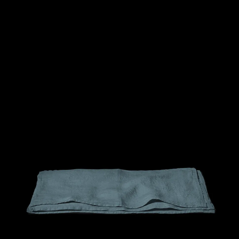 Set de table en lin lavé - Bleu Petrole