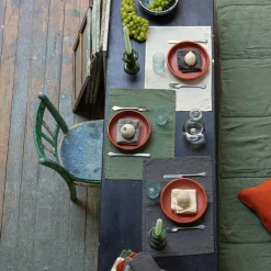 Set de table en lin lavé - Vert d'Anduze