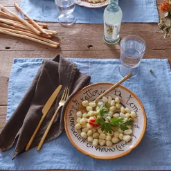 Set de table en lin lavé - Bleu Tyrrhénien