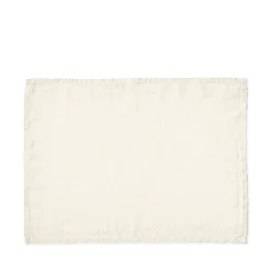 Set de table en lin lavé - Blanc Gres